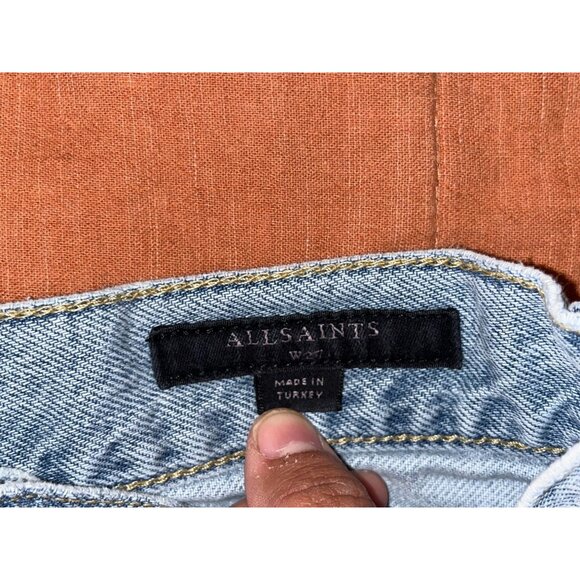 All saints Yanni Denim High Waist Cut-off Shorts Women's Plus Size 27 - Picture 5 of 12